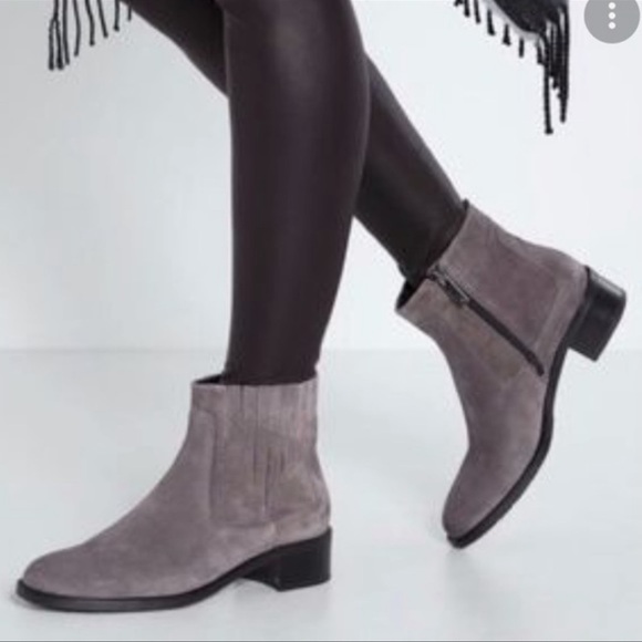 Aquatalia gray suede boots ankle booties Oribella - Picture 1 of 11